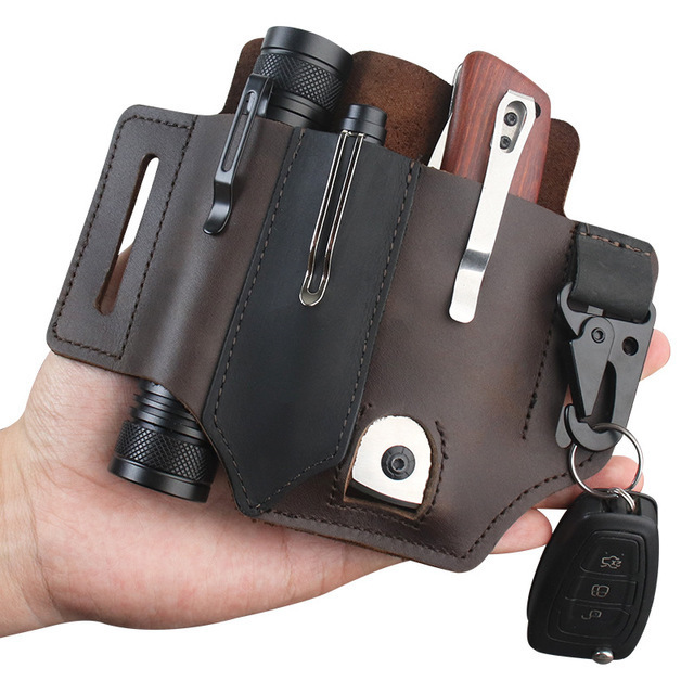 Leather EDC Tool Pouch Outdoor - Edc Carry Fanny Pack recension och pris