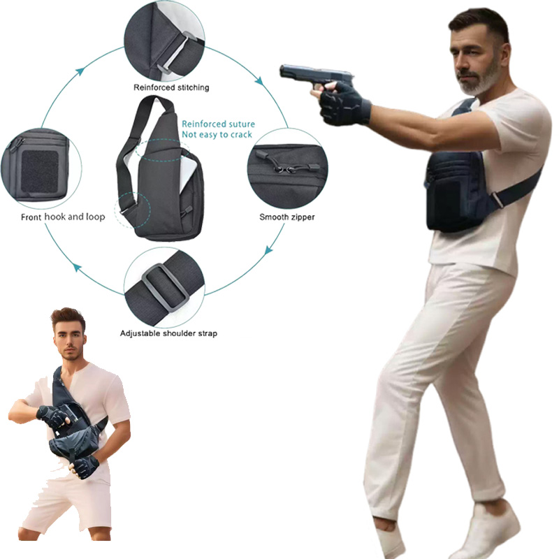 Tactical Pistol Gun Bag Concea - Edc Concealed Carry Sling Bag recension och pris