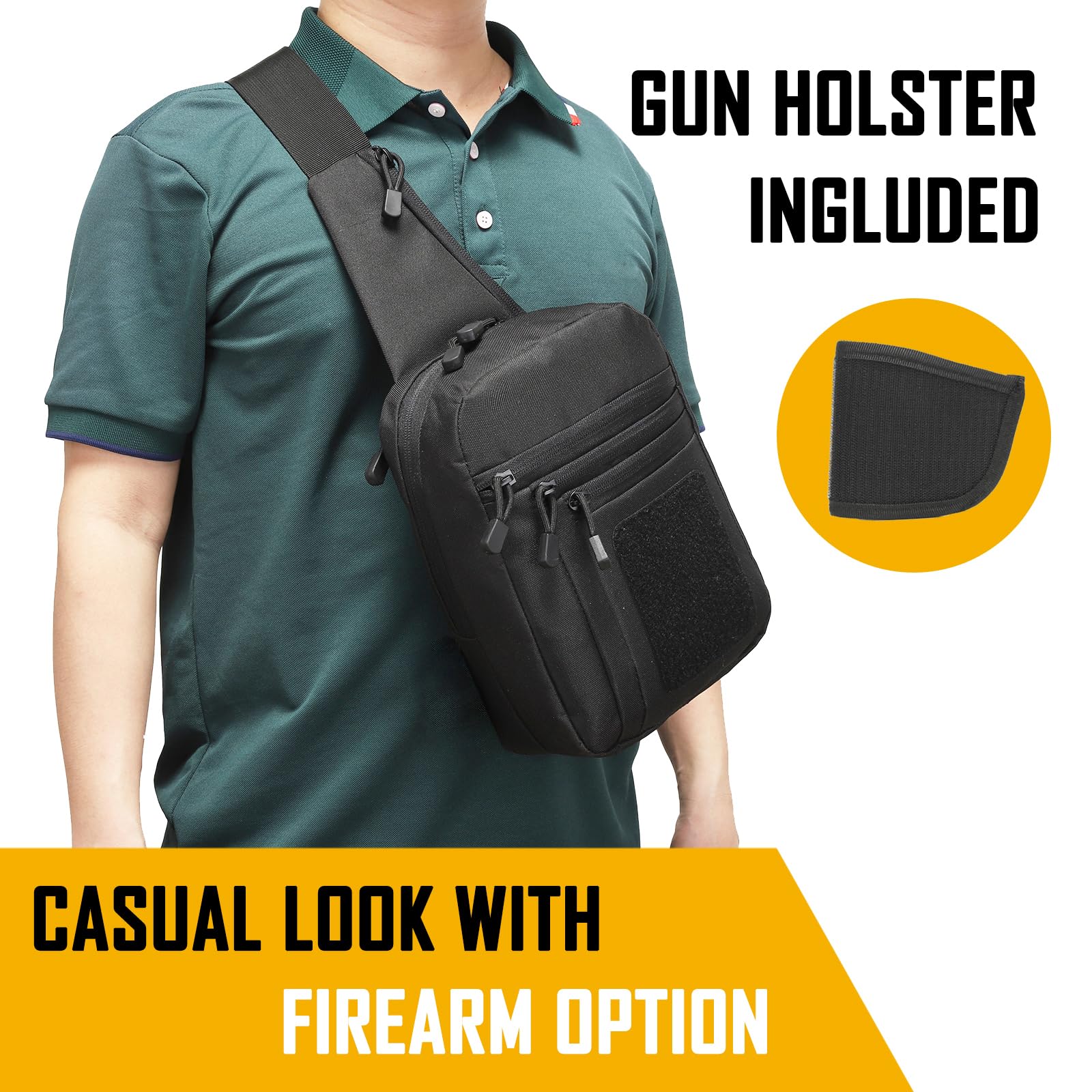Concealed Carry Crossbody Bag  - Edc Concealed Carry Sling Bag recension och pris