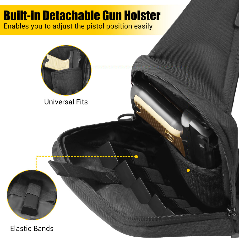 Tactical Pistol Gun Bag Concea - Edc Concealed Carry Sling Bag recension och pris