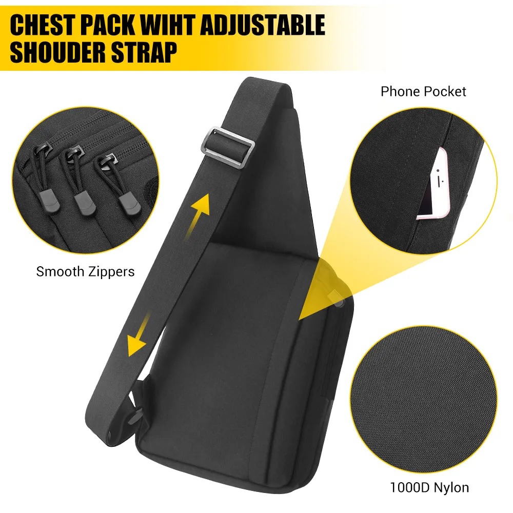 Tactical Pistol Gun Bag Concea - Edc Concealed Carry Sling Bag recension och pris