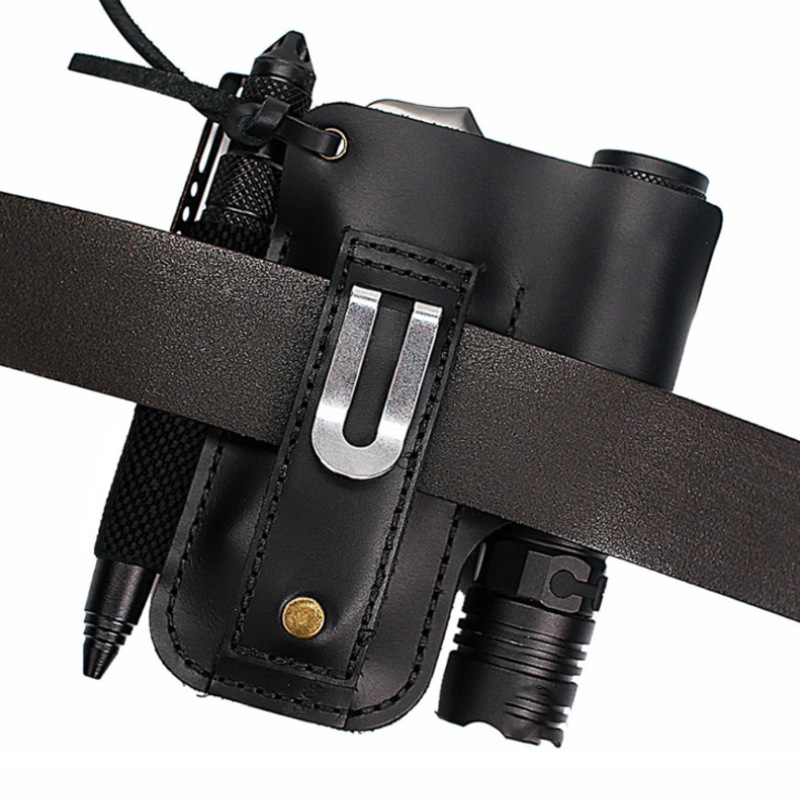 EDC Leather Flashlight Tool Ho - Edc Carry Fanny Pack recension och pris