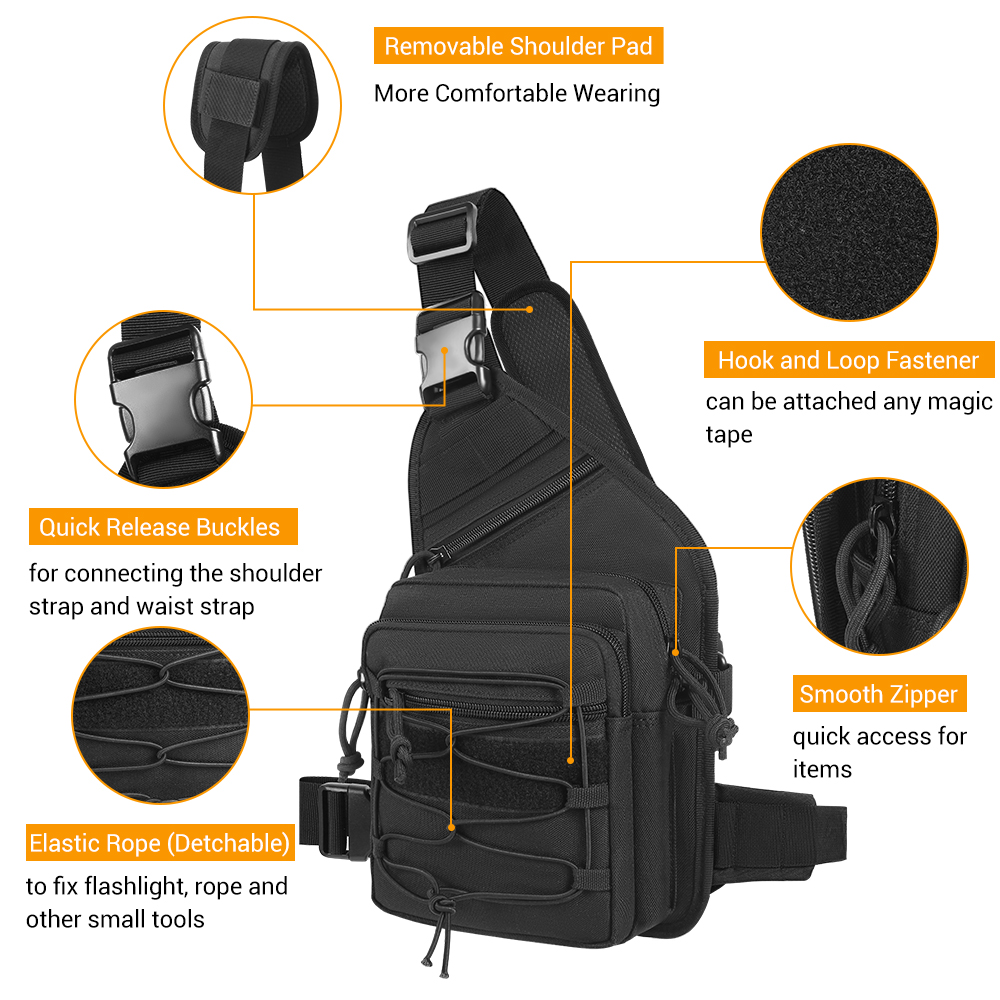 Outdoor Gun Holster Bag Concea - Edc Concealed Carry Sling Bag recension och pris