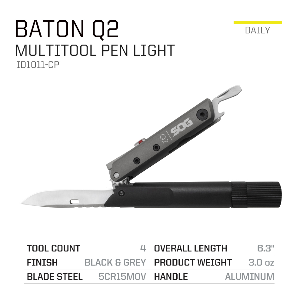 SOG BATON Q2 4 in 1 Multi-Tool - Edc Carry Knife recension och pris